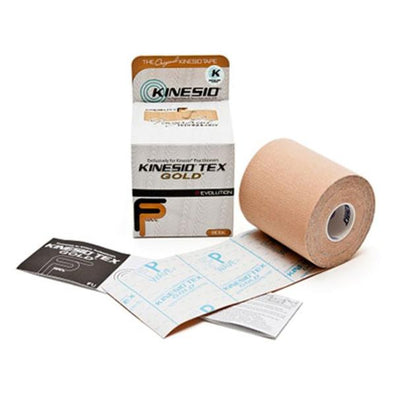 Tape Kinesiology Kinesio Tex Gold Cotton/Elastic/Acrylic 3"x5.5yd Adhs Beige Ea